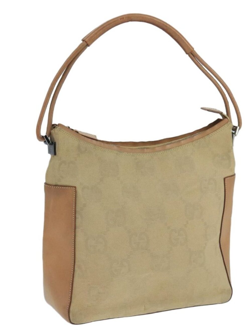 GUCCI GG Canvas Shoulder Bag Beige 001 3766 Auth yk16276